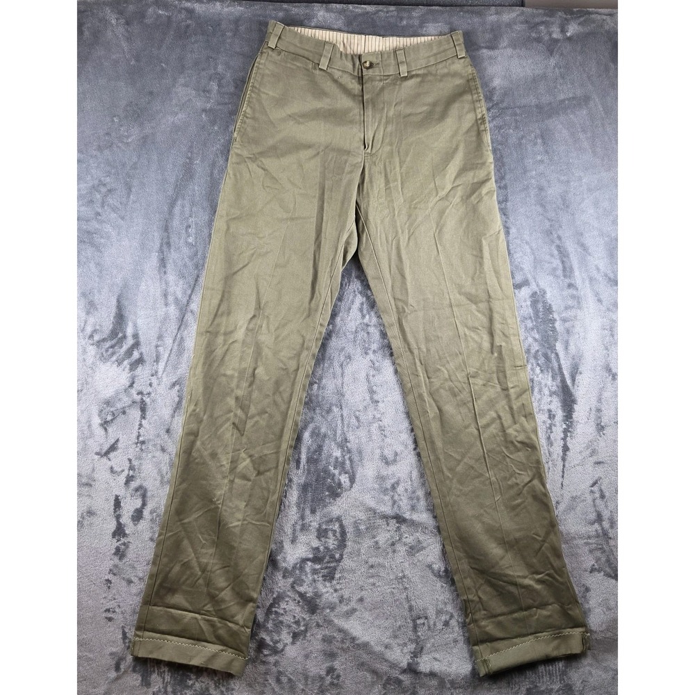 Vtg Bills Khakis M2 Chinos Olive Green Pants Mens 30 Made In USA Classic Fit